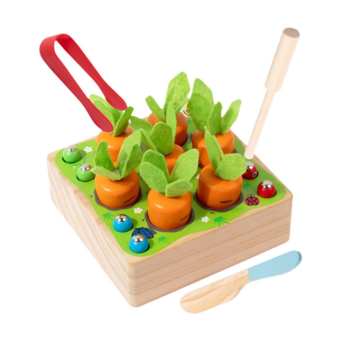Merishopp Wooden Harvest Set Montessori Wooden Educational Toys For Children Kids| Baby Learning Toy | Infant Activity Toy | Sen