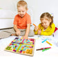 Omotiya Flying Chess For Happy Farm, Wooden Board Game For Kids Toddlers And Family Age 3 And Up For 2-4 Players, Boys And Girls