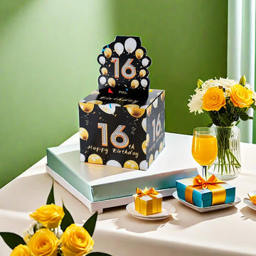 Sweet 16 Money Box, Gift Ideas For 16 Year Old Boy, Boys 16Th Birthday Party Decorations, Surprise Birthday Money Gift Boxes For