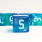 10 Pc D6 Dice 16Mm Acrylic Dice Set For Rpg Mtg Dnd Dice Table Games And Board Games (Cyan+Blue)