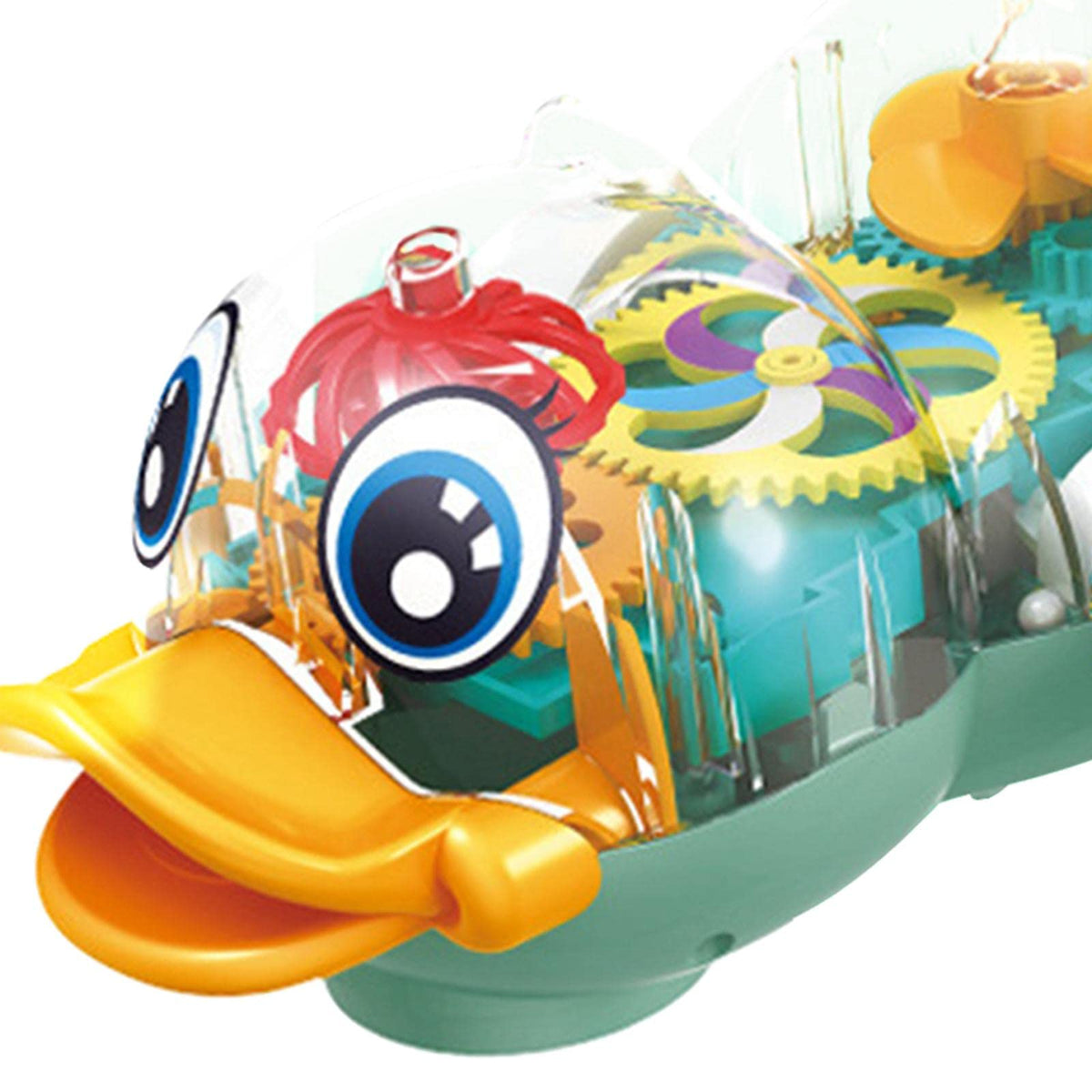 Trendivibe Light Up Electric Duck W/Colorful Light & Sound Toys For Baby Birthday Gift Green| Baby Learning Toy | Infant Activit