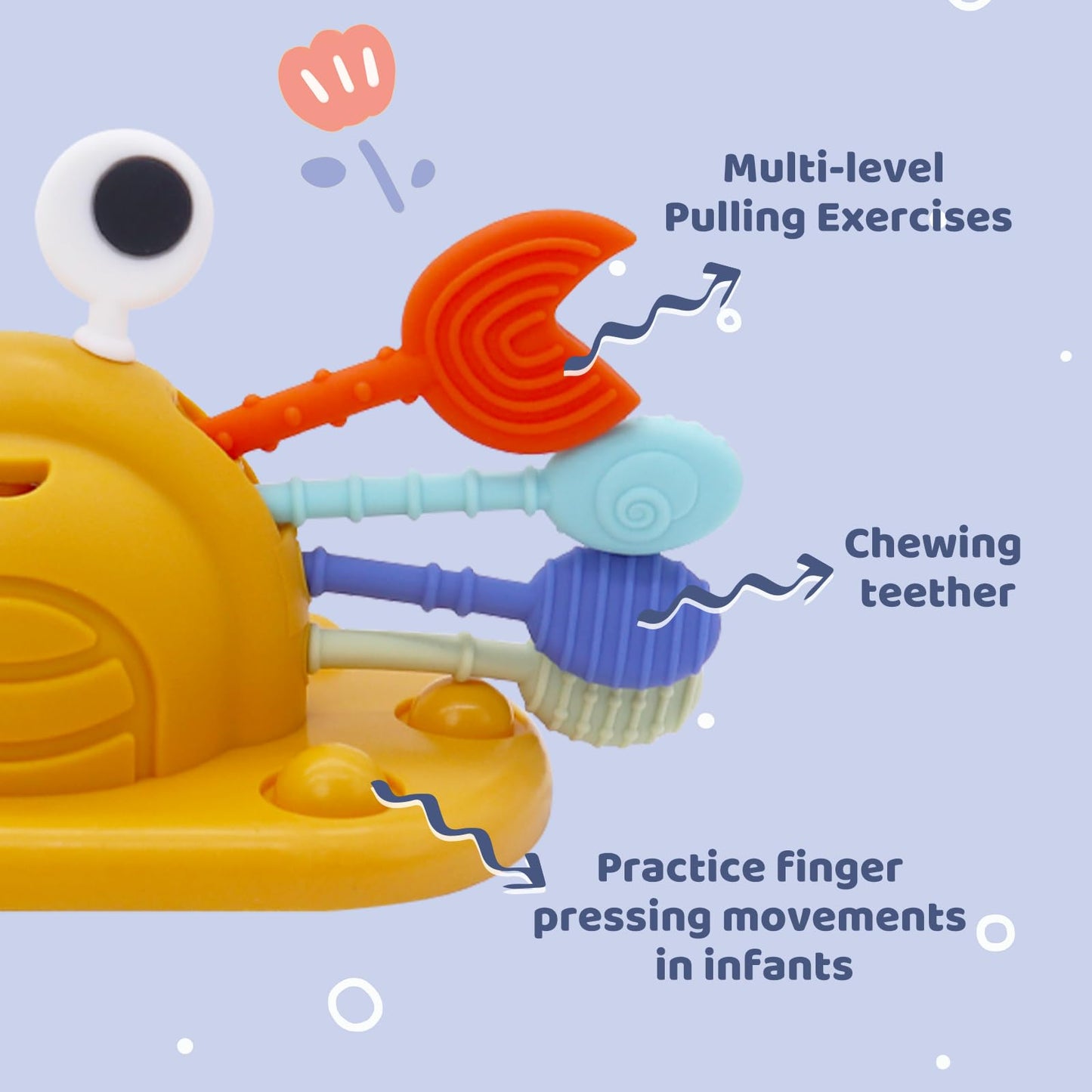 Baby Suction Toys High Chair Teething Toys - Baby Teething Chew Table Toys Silicone Teethers, Food Grade Silicon for 6 12 18 Mon