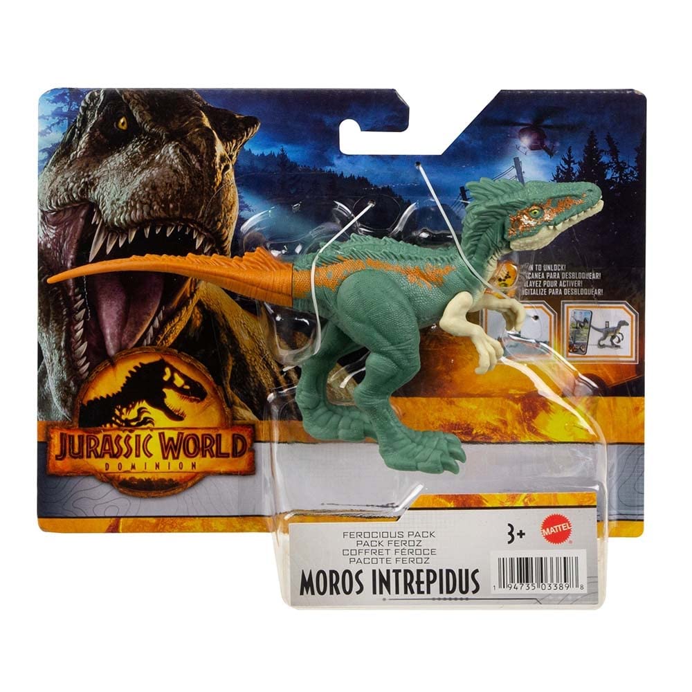 Jurassic World Dominion - Fierce Animals Dinosaurs Moros Intrepidus - Articulated Childrens Dinosaurs 18 cm Novelty Animal Pack