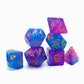 Creebuy Dnd Dice Set Blue Purple Glitter Dice For Dungeon And Dragons D&D Rpg Role Playing Games Table Games Polyhedral Dice