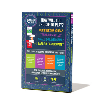 Hand & Foot Remastered 8 Player Edition - Multi Color Board Game for Family Fun and Game Night