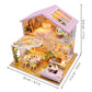 Gudoqi Diy Miniature Dollhouse Kit, Tiny House Kit With Furniture And Music, Miniature House Kit 1:24 Scale, Great Handmade Gift