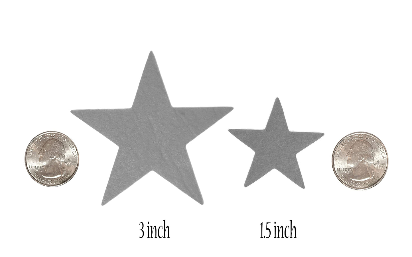 Playfully Ever After 1.5 and 3 inch Combo Size Felt Star Stickers 46pc (Green)