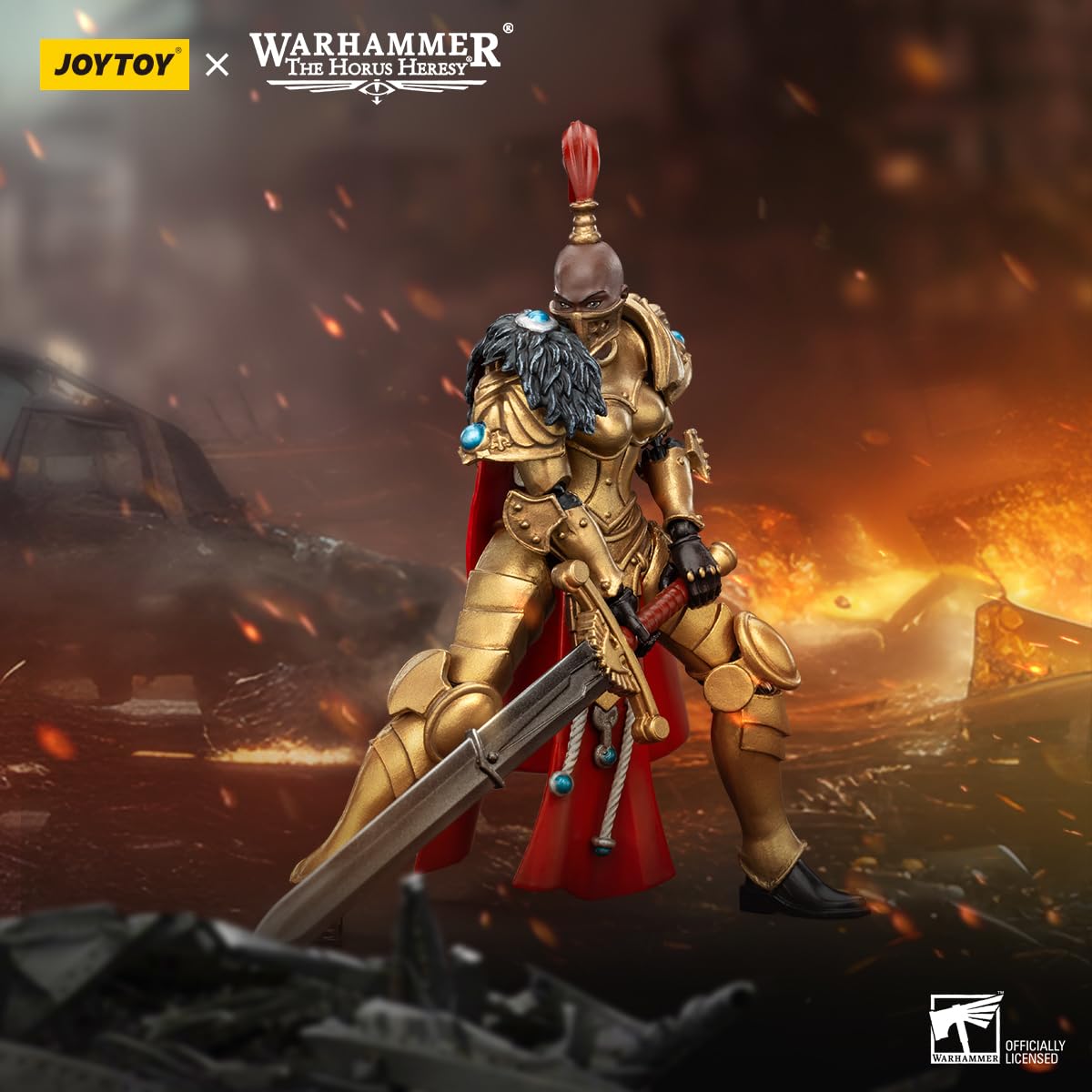 JOYTOY Warhammer Horus Heresy Sisters of Silence White Falcons Vigilator Cadre Vigilator 2, 1:18 Scale 4.17in Action Figure Mech