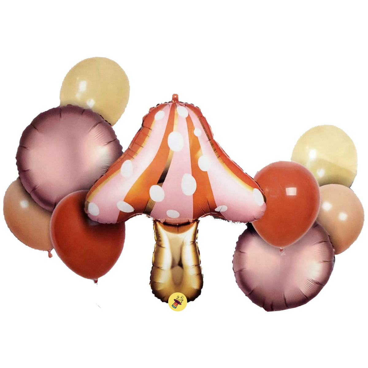 Atpata Funky Mushroom Theme Foil Balloon Set for Kids Birthday Enchanted Forest Theme Party Decoration
