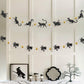 Pinkblume Halloween Party Decorations Kit Jingle Bell Black Cat Banner And 3D Flying Witches Garland For Happy Halloween Theme C