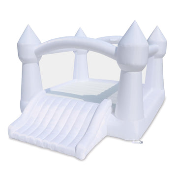 Bounceland Party Castle Daydreamer Cloud Bounce House, 16.4 Ft L X 13.1 Ft W X 9.3 Ft H, Basketball Hoop, Ul Strong Blower Included, Trendy Pastel Color, Fun Slide & Bounce Area, Castle Theme For Kids