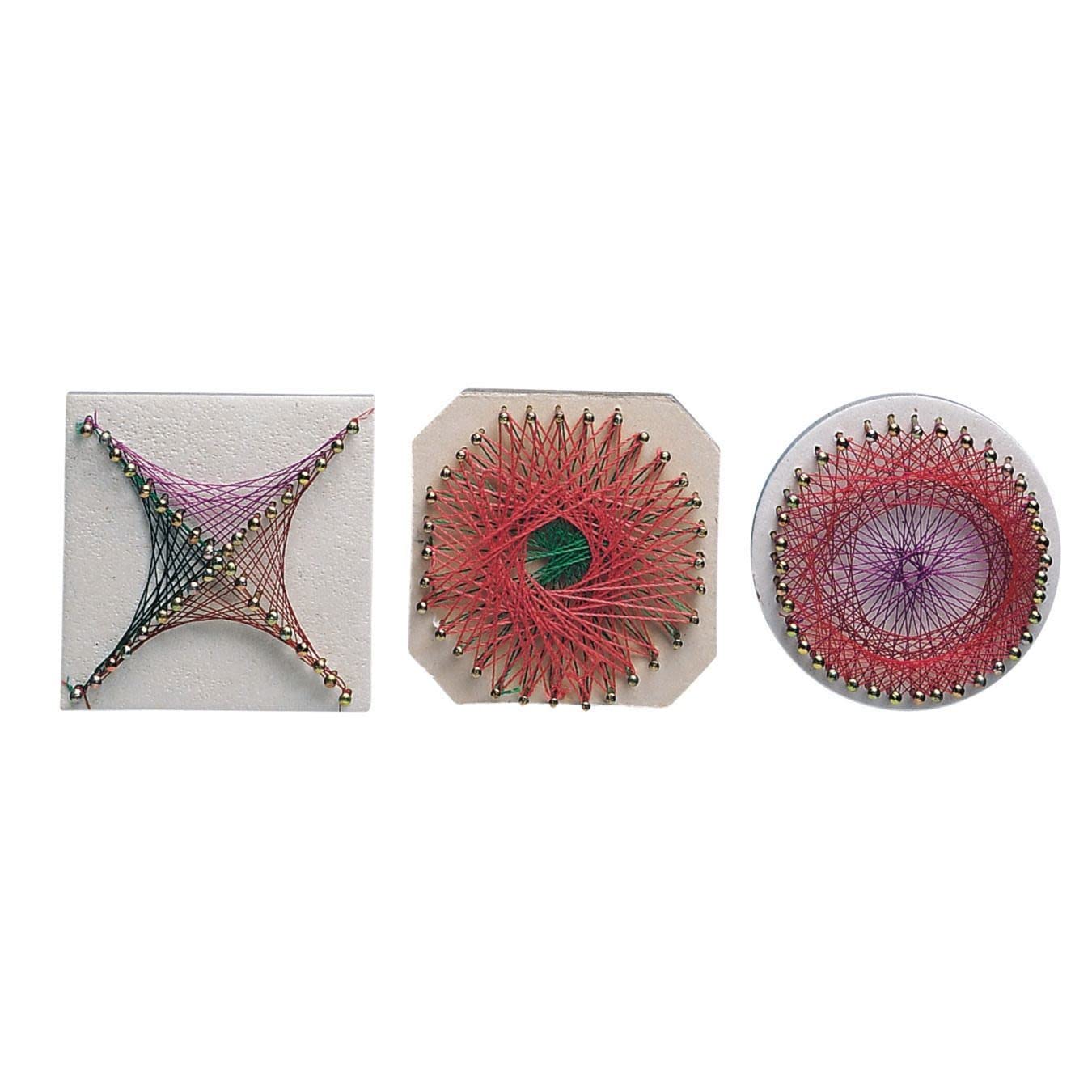S&S Worldwide Mini String Art Craft Kit, 31/2 Diameter, Pack of 24
