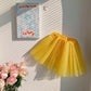 BGFKS Tutu Skirt for Girls,5 Pack Princess Party Favor Dress Skirt Set with hairclips for 2-8 Years.Yellow