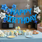 TONIFUL 35PCS 16 Inch Blue Happy Birthday Balloon Blue Happy Birthday Balloons Decorations with Star Balloons for Girls Boys Kid