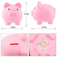 2Pcs Large Piggy Bank,Coin Bank For Boys And Girls,Unbreakable Plastic Money Bank,Cute Pig Money Box,Practical Gifts For Birthday, Festival, Baby Shower(Pink2)