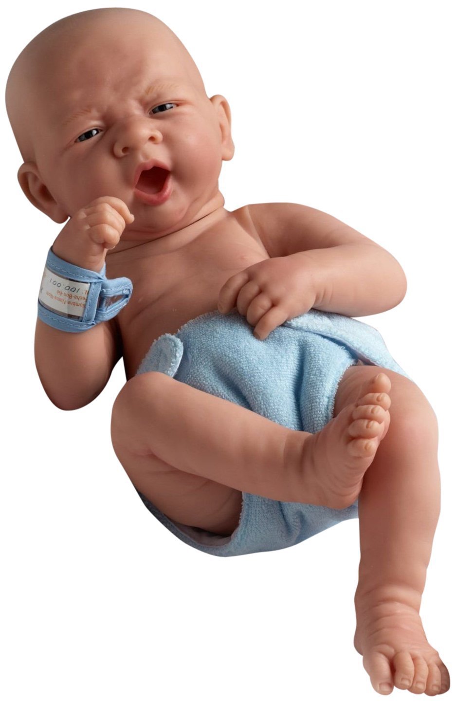 Jc Toys 18504 La Newborn First Yawn 15-Inch Real Boy Vinyl Doll , Blue
