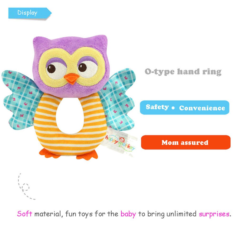 Teytoy Owl Soft Rattle Toy For Over 0 Months