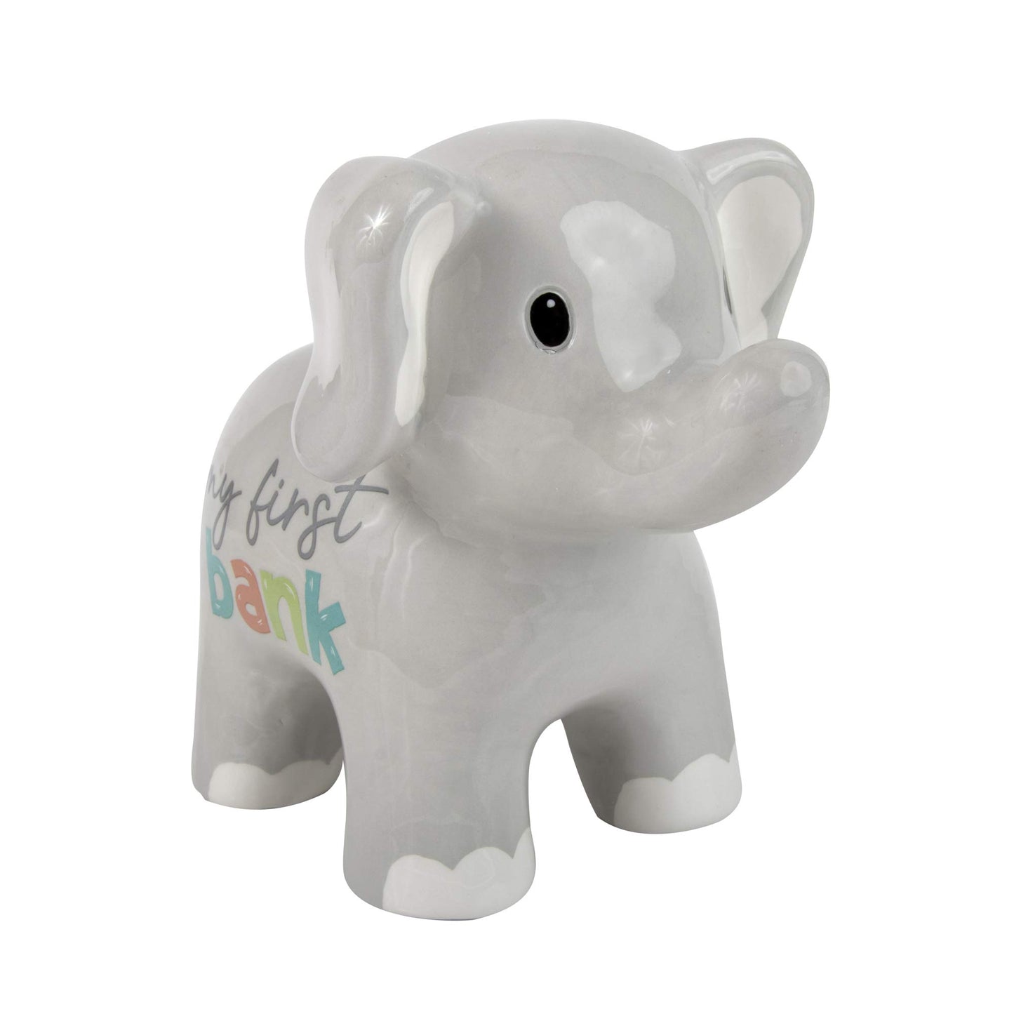 My Babys First Bank Piggy Bank - Ceramic Animal Bank And Nursery Piggy Bank For Baby Boys, Girls, Toddlers, And Kids (Elephant)