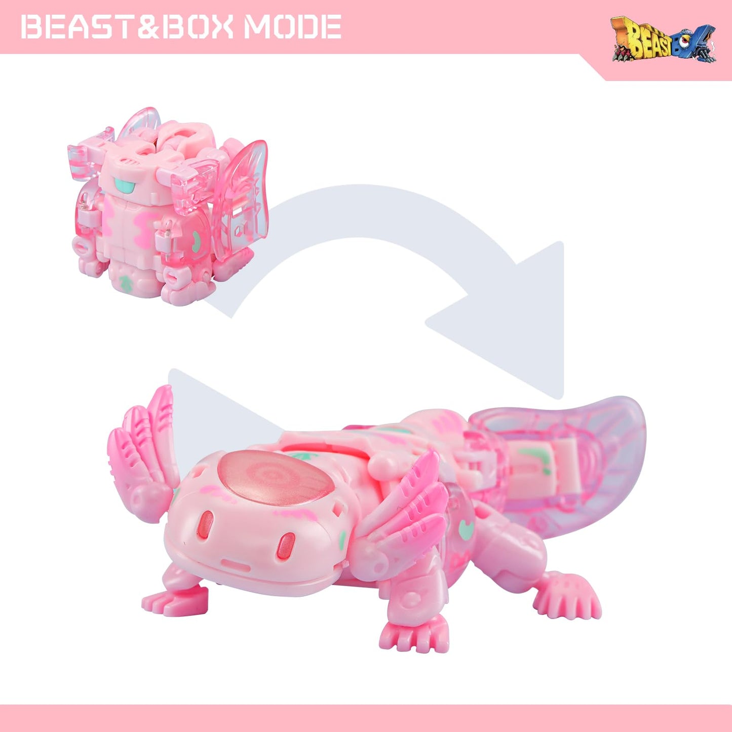 52Toys Beastbox Bb-63A Heatmiser Deformation Toys Action Figure, Converting Toys In Mecha And Cube, Perfect Birthday Party Gift For Teens And Adults, Based On Hexagonal Arowana