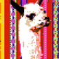 Llama Mosaic Sticker Art Kit for Kids and Adults, Large Sticker by Number/Letter Poster 36 x 40 with 3,996 Stickers, Paint by St