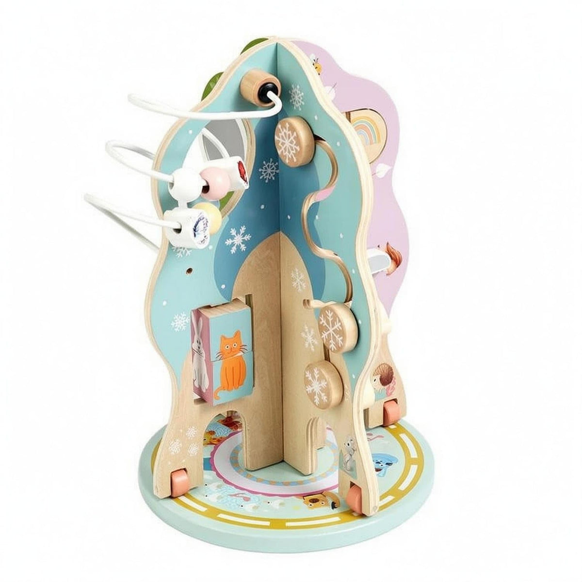 Clovrix Sliding Pieces Tree Bead Maze HandsOn Wooden Bead Maze Fine Motor Skills Activity Board Toy HandEye Coordination, Bead