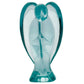 Rockcloud Healing Crystal Gemstone Carved Pocket Crystal Guardian Angel Figurines 3 Inch, Sea Blue Obsidian