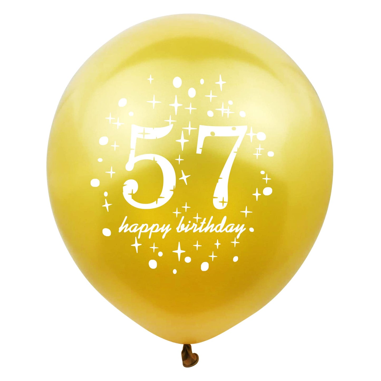 Shuntai 57Th Birthday Balloon Gold And Black 57Th Birthday Decorations For Men Women Latex Confetti Balloons 57 Years Old Annive