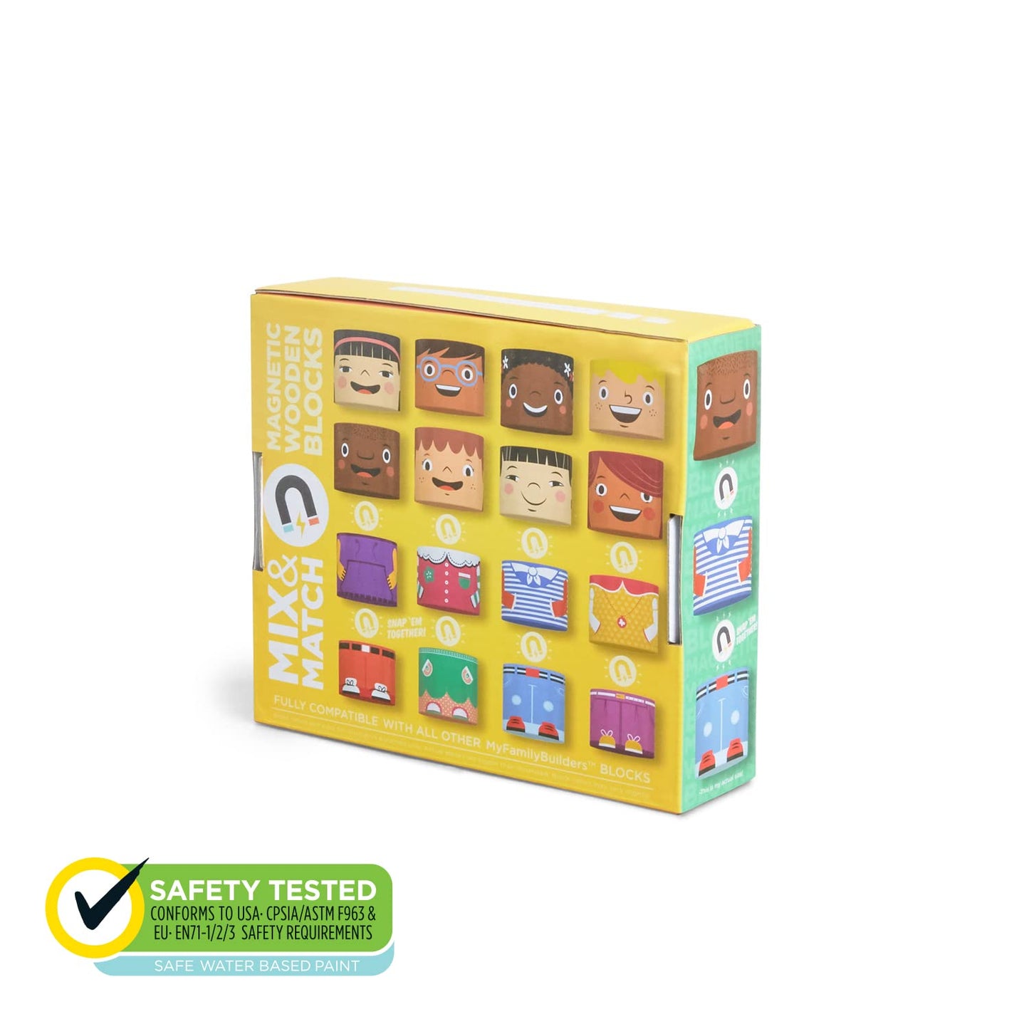 16-Piece Multiracial Magnetic Friends Play Set – Wooden Diversity Building Blocks For Kids – Sel Toy Promoting Cultural Inclusion & Creative Play