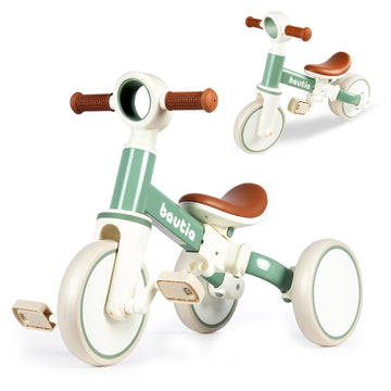 Bautia 4 In 1 Tricycle For Toddlers 1-3 Baby Balance Bike 1 2 Year Old Boy Girl Gift, Bicycle For Kids Toy With Removable Pedals
