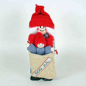 Tomtemor - Santa Lady With Child In God Jul Sack