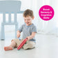 Edushape Classic Flat Drum for Baby with Easy-Grip Mallet - Set of 1 Red Color Baby Drum Toy for Toddlers, 2-Year Old and Up - S