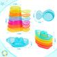 Baby Bath Toys For Kids Ages 1-3, 11 Pcs Mold Free Toddler Bath Toys For 2-4 Bathtub Water Table Pool Toys Rainbow Stackable Boats And Spoons For Babies 6-12 Months Early Learning Educational Gift