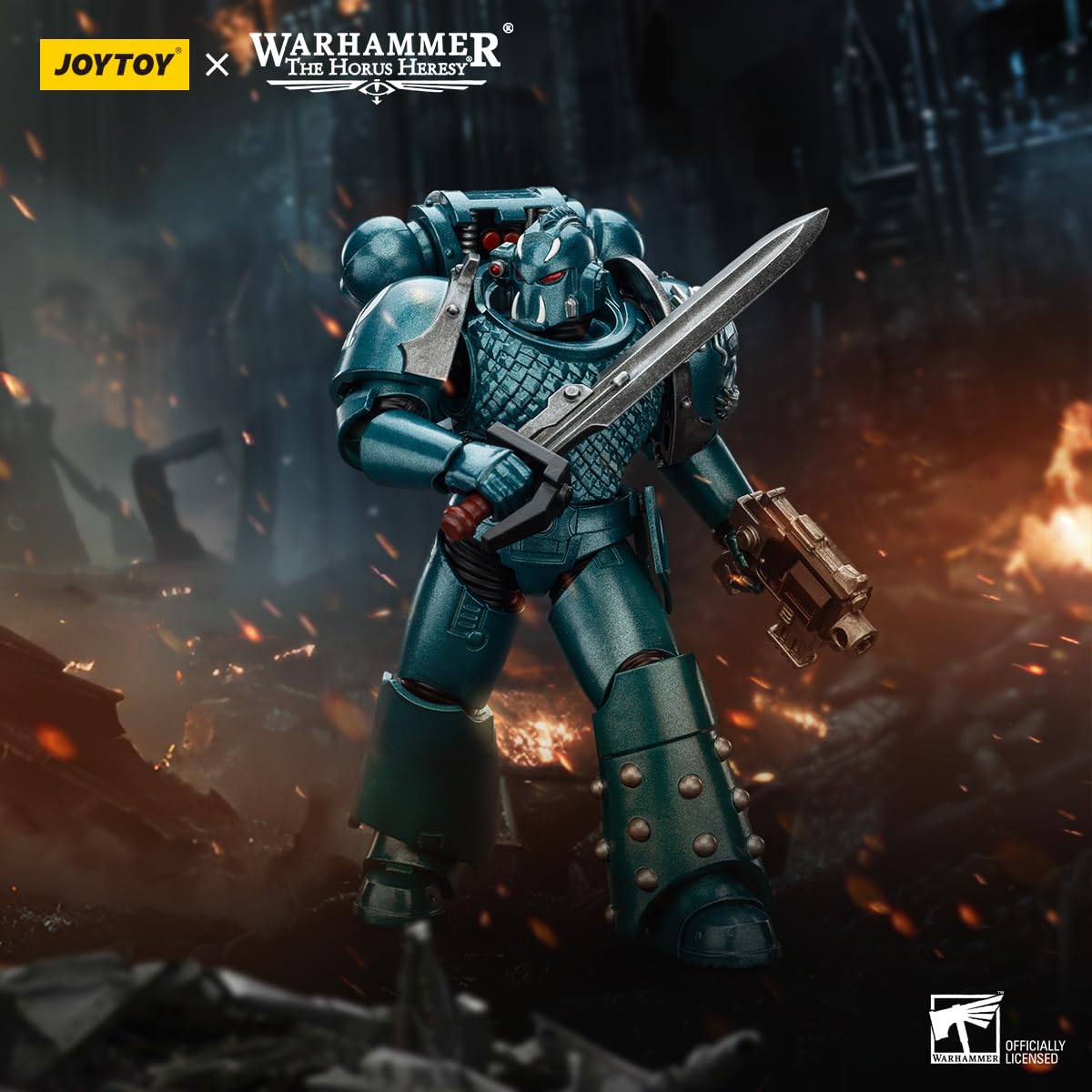 malt-inspiredISE JOYTOY 1/18 Action Figures - Warhammer The Horus Heresy Alpha Legion Headhunter Prime - 5 Classic Character Collectible Age 15 and Above