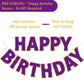 Litaus, Purple Happy Birthday Banner - Pre-Strung, 9 Ft, No Diy | Birthday Decorations | Happy Birthday Sign For Birthday Decor,