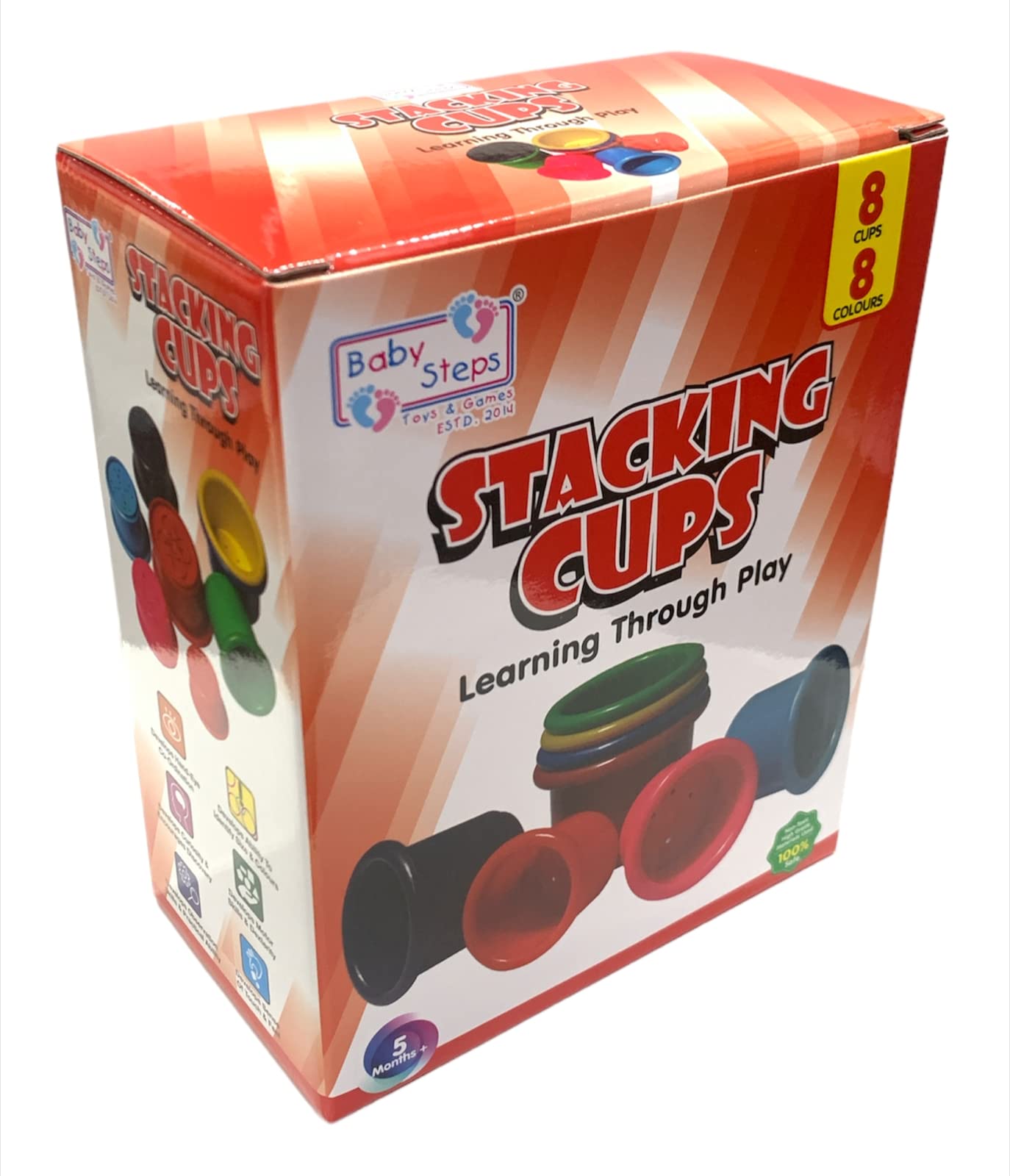 Baby Steps Toys & Games Stacking Cups Toy For Toddlers  Colorful Nesting & Stacking Set For Babies 12 Months+  Early Learning 