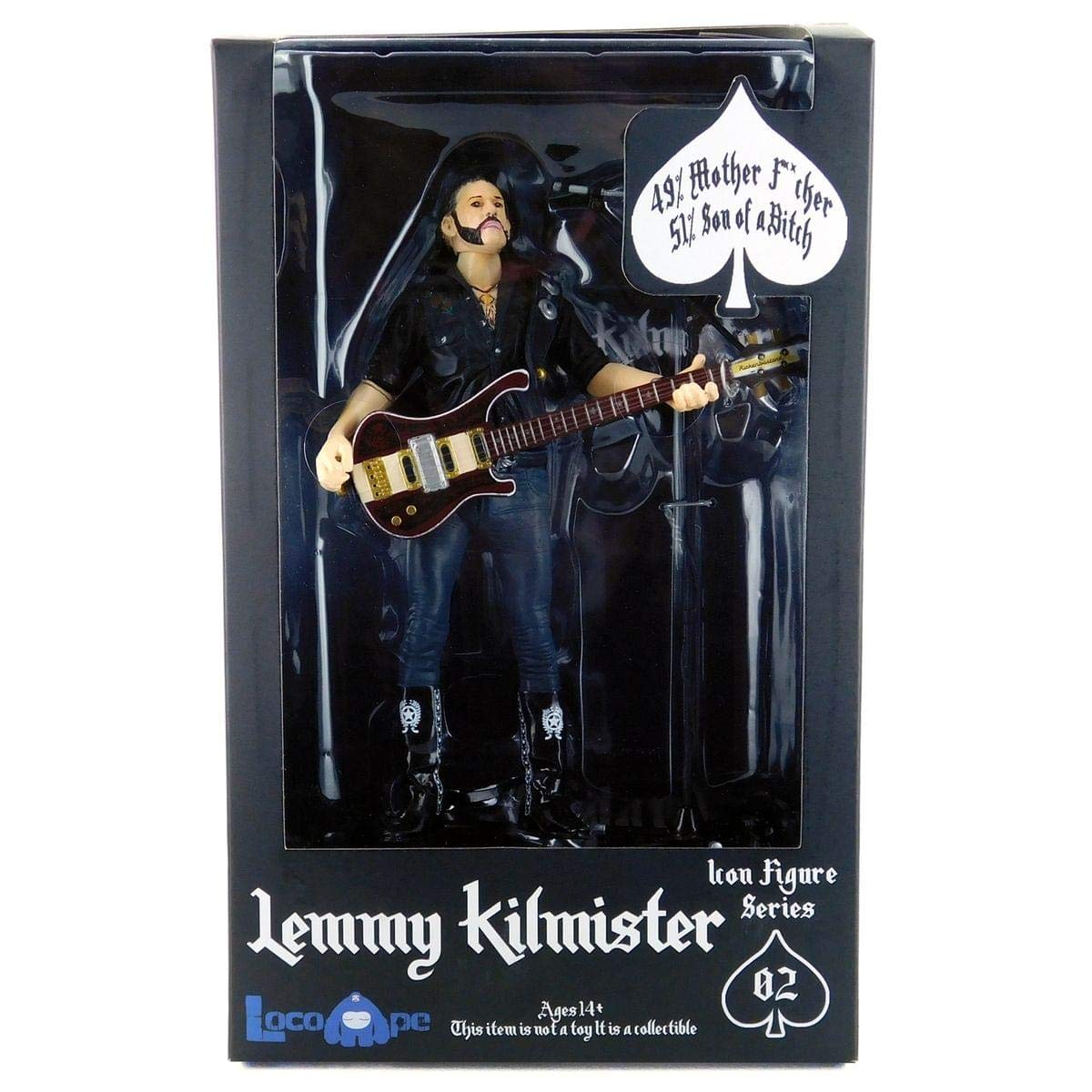 Global Merchandising Motorhead Lemmy Kilmister Figurine 16 cm - Silver Wood Model 75489-B4