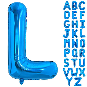 Toniful 40 Inch Large Blue Letter L Balloons Giant Alphabet Letter Balloons,Foil Mylar Big Balloons For Birthday Party Anniversa