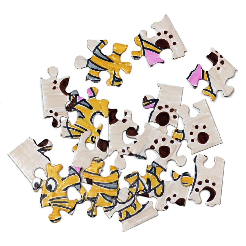 24 Blank Jigsaw Puzzles - 4 X 5.5 Inch, 16 Pieces Each - Hygloss Dyi Party Invites, Perfect For Decorating, Kids' Activities, Ar