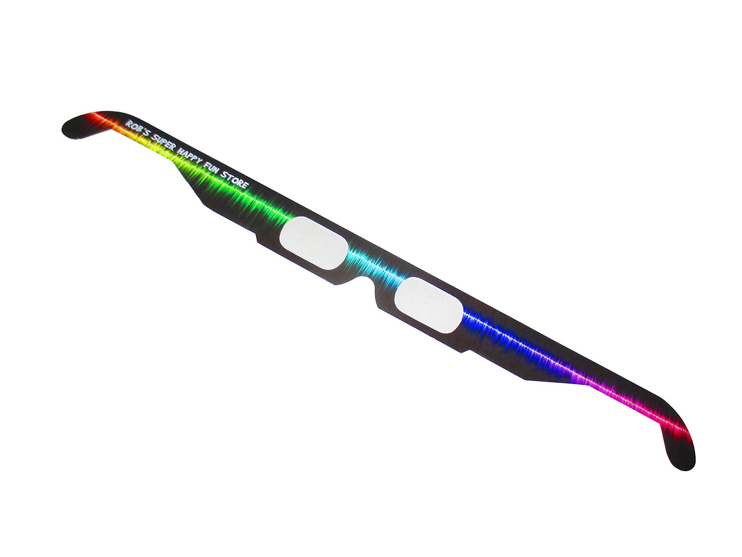 Rob's Super Happy Fun Store 3D  Glasses - Rave Waves - 50 Pair Paper Glasses - See Colorful Rainbows Around Points of Light Perfect for Festivals  Holiday Lights  Parties