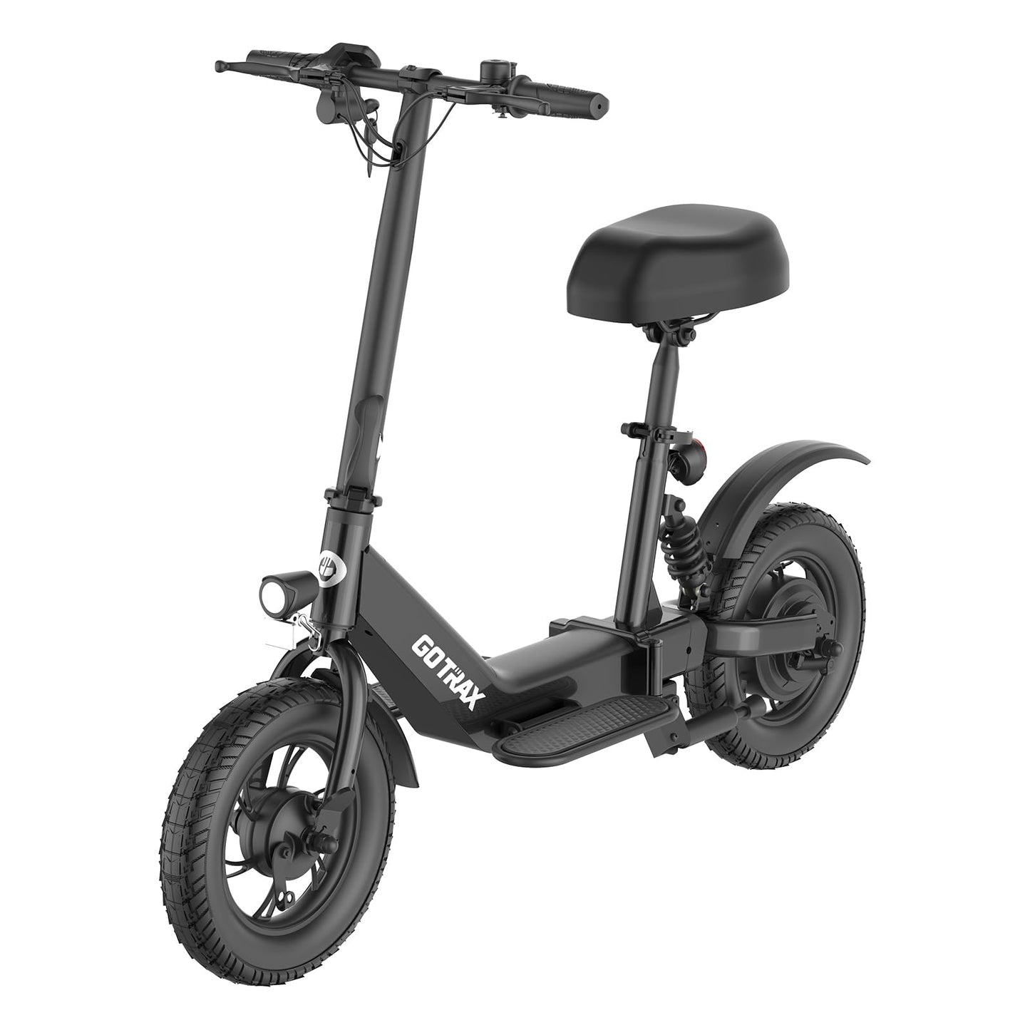 Gotrax A3 Electric Scooter with Seat for Adults, 350W Motor, 15.5MPH Top Speed, Max 9.5 Miles Range, 12 Pneumatic Tire and Heigh
