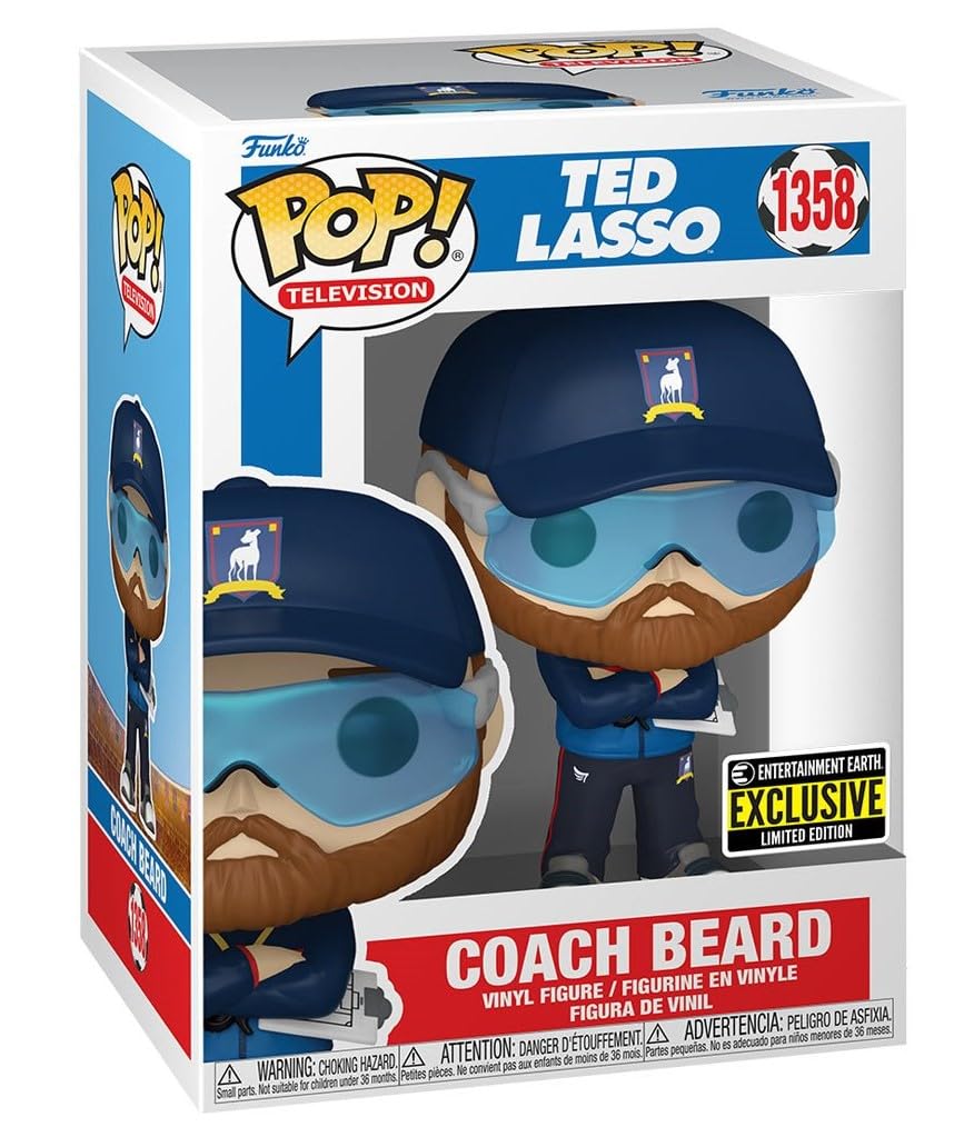 POP TV: Ted Lasso - Coach Beard Entertainment Earth limited availability Funko Vinyl Figure (Bundled with Compatible Box Protector Case)  Multicolored  3.75 inches