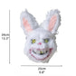 HIPIHOM Easter Bunny Mask, Bloody Plush Rabbit Mask, Bloody Bear Headgear - Performance Props for Easter, Halloween, Horror (Whi