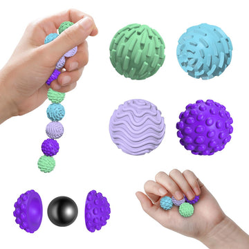 Mity Rain 8Pcs Fidget Toys - Magnetic Attraction Stress Balls With Silicone Shell For Adults - To Calm Restless Hands And Anxious Mind, Silicone Roller Magnet Balls Sensory Adults