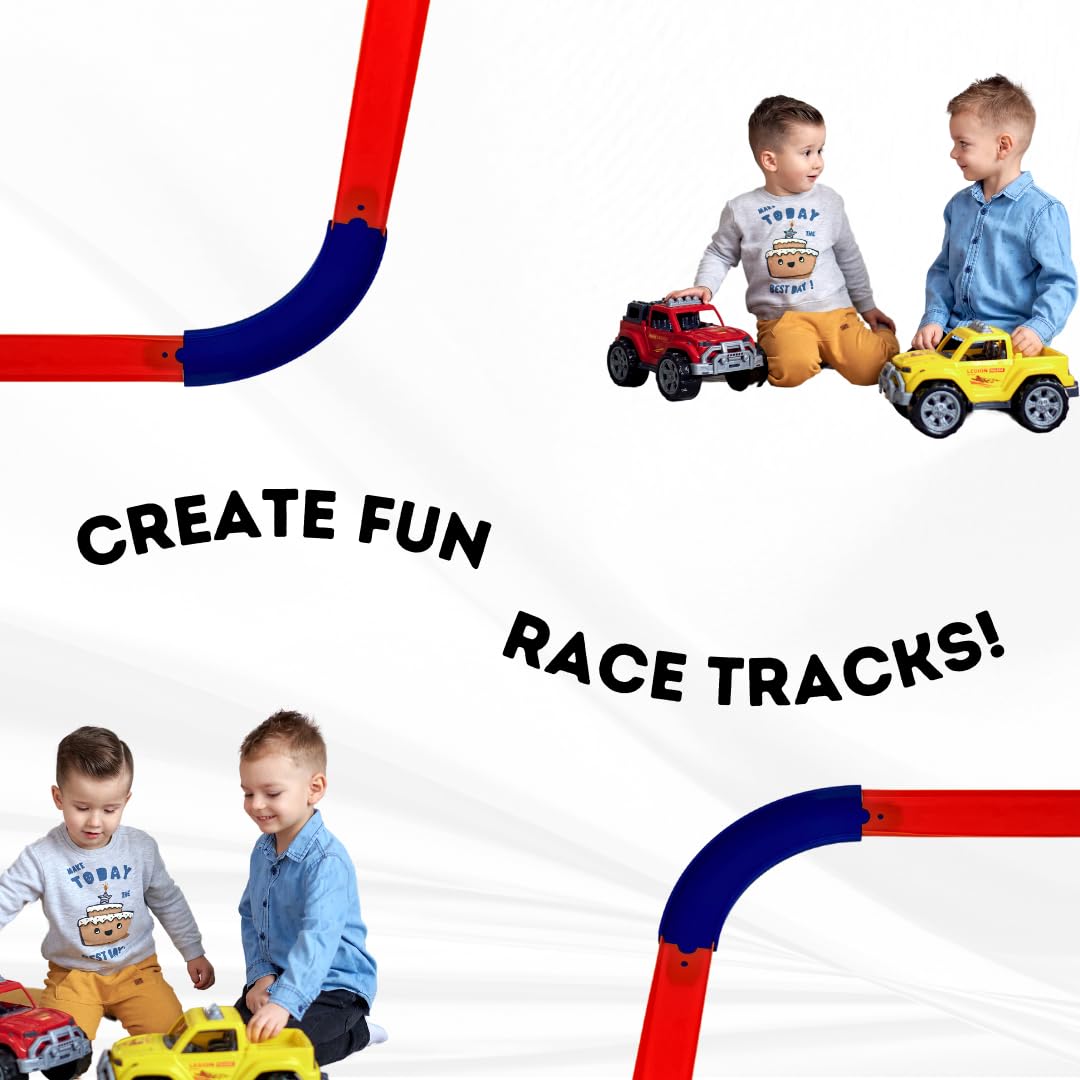 Chatelet 45 Degree Curved Tracks for Hot Wheels Racetracks - 5-Pack, Plastic, Made in USA