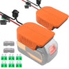 URUN 2 Pack Power Wheel Adapter for Black+Decker 20V MAX Lithium Battery with Fuse&Switch,Secure Battery Adapter with 14 Gauge W