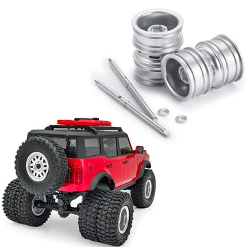 RCHUBAM RC Rear Wheel Rims with CVD Drive Shaft for 1/24 Axial SCX24 Deadbolt Bronco C10 RC Crawler Car