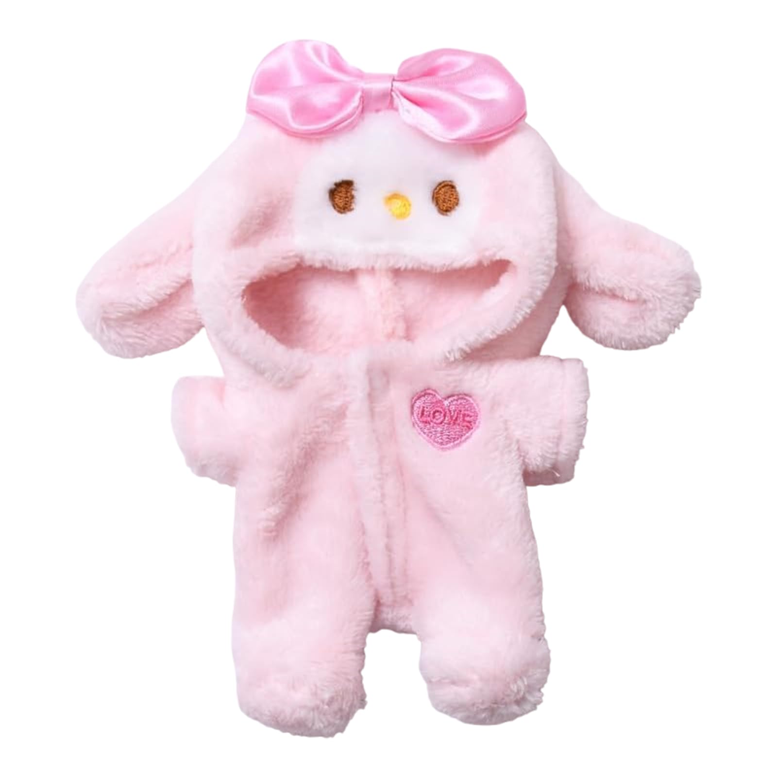 Clothes for 17cm Dolls Pink Cute Style Bodysuit Set Fashion Unique Dolls Outfit with enhanced Dolls Accessories for Play & Display - No Doll