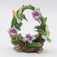 Cosmos Gifts Fine Porcelain Double Hummingbirds With Purple Orchid Flowers Figurine