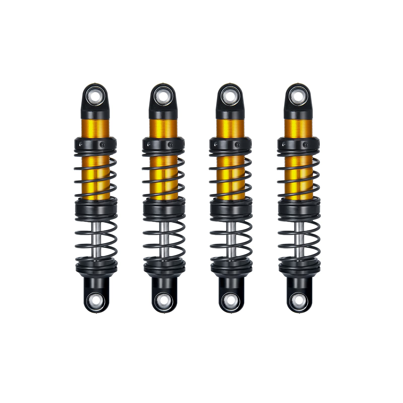 Que-T 4Pcs Aluminum Alloy Rc Shock Absorber For Axial Scx10 90046 D90 Trx4 Wraith 1/10 Crawler Car (70Mm)