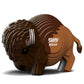 Eugy Bison 3D Puzzle, 24 Piece Eco-Friendly Educational Toy Puzzles For Boys, Girls & Kids Ages 6+